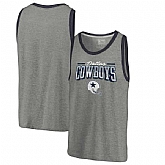 Dallas Cowboys NFL Pro Line by Fanatics Branded Throwback Collection Season Ticket Tri-Blend Tank Top - Heathered Gray